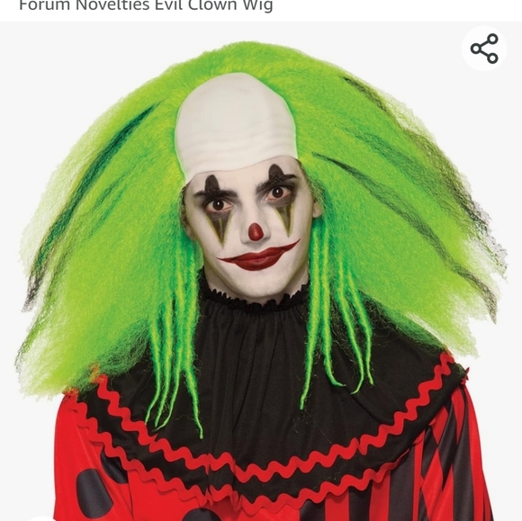 Evil green clown wig - Picture 1 of 3